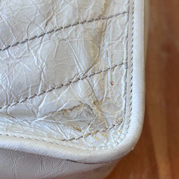 Saint Laurent Leather Niki Chain Satchel Light Natural White - Picture 14 of 16